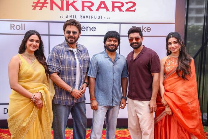 Star-studded launch of Venkatesh and Kalyan Ram's VenkyAnil5